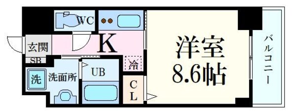 CASSIA河原町平和大通（旧：S-RESIDENCE河原町平和大通）の物件間取画像